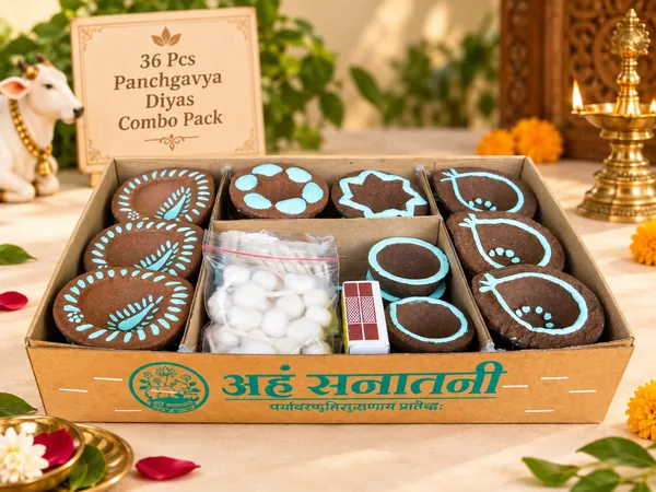 Panchgavya_Diyas_/_Gobbar_Diyas_/_Cow_Dung_Diyas_-_Combo_Pack_Of_36_(Turquoise)