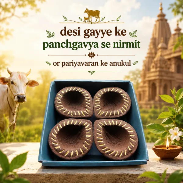 Rajnigandha_Panchgavya_Diya_/_Gobbar_Diya_/_Cow_Dung_Diya-_Pack_Of_4