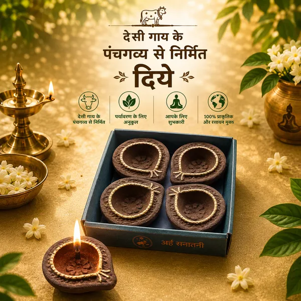Ratanjyoti_Panchgavya_Diya_/_Gobbar_Diya_/_Cow_Dung_Diya_-_Pack_Of_4