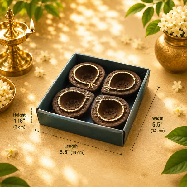 Ratanjyoti_Panchgavya_Diya_/_Gobbar_Diya_/_Cow_Dung_Diya_-_Pack_Of_4