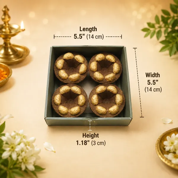 Sadhabahar_Panchgavya_Diya_/_Gobbar_Diya_/_Cow_Dung_Diya_-_Pack_Of_4