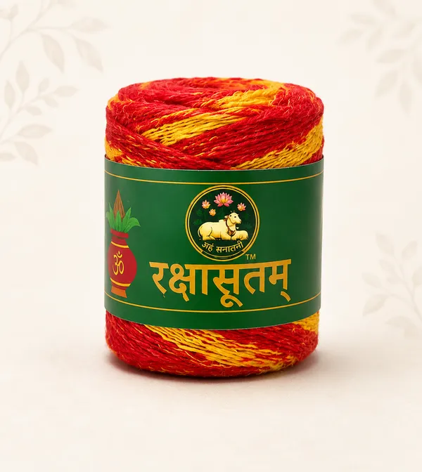 Ahemsanatani_Red_Saffron_Mauli,_Kalawa,_Rakshasutra,_Religious_Moli_Thread_-_8Gm_Each_(_Pack_Of_12_)