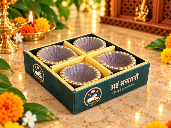 Surajmukhi_Panchgavya_Diya_/_Gobbar_Diya_/_Cow_Dung_Diya_-_Pack_Of_4