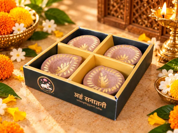 Rajnigandha_Panchgavya_Diya_/_Gobbar_Diya_/_Cow_Dung_Diya-_Pack_Of_4