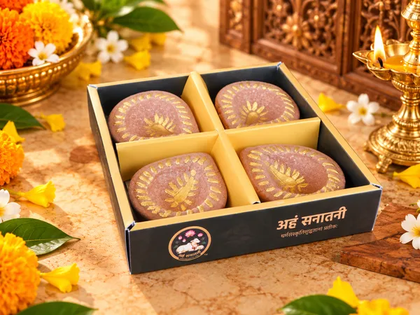 Rajnigandha_Panchgavya_Diya_/_Gobbar_Diya_/_Cow_Dung_Diya-_Pack_Of_4
