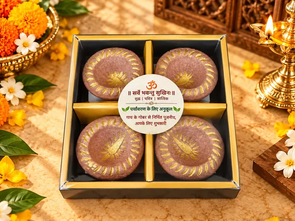 Rajnigandha_Panchgavya_Diya_/_Gobbar_Diya_/_Cow_Dung_Diya-_Pack_Of_4