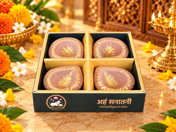 Rajnigandha_Panchgavya_Diya_/_Gobbar_Diya_/_Cow_Dung_Diya-_Pack_Of_4