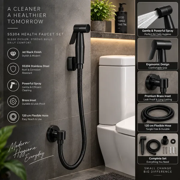 Ss304_Health_Faucet_Set_Gray_Complete_With_120Cm120Cp_Flexiblebrass_Inset
