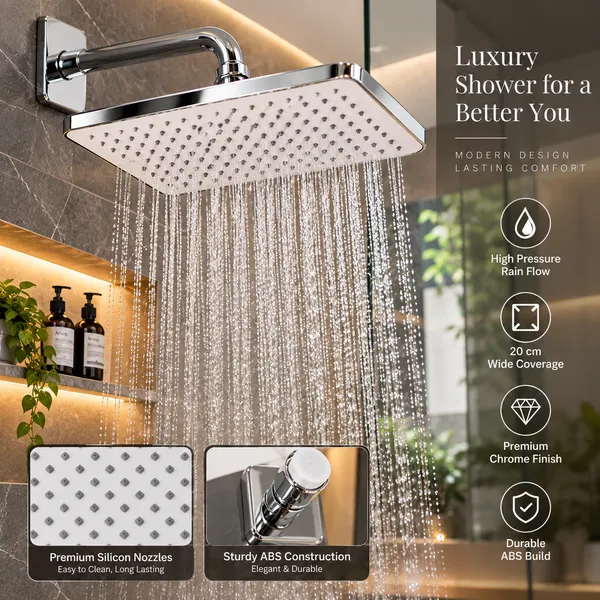 Cp_Abs_Square_Big_Shower_Head_White_Single_20Cm_Long