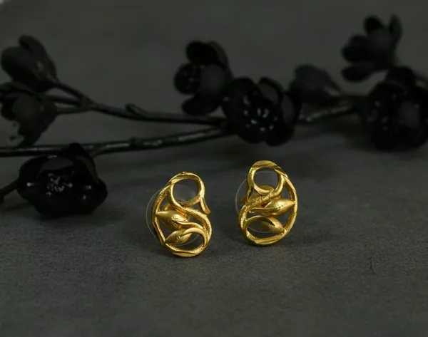 Gold_Tone_Layered_Chain_Drop_Earrings_For_Women
