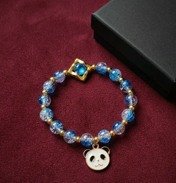 Blue_Beaded_Panda_Charm_Bracelet_For_Women