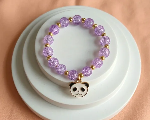 Purple_Beaded_Panda_Charm_Bracelet_For_Women