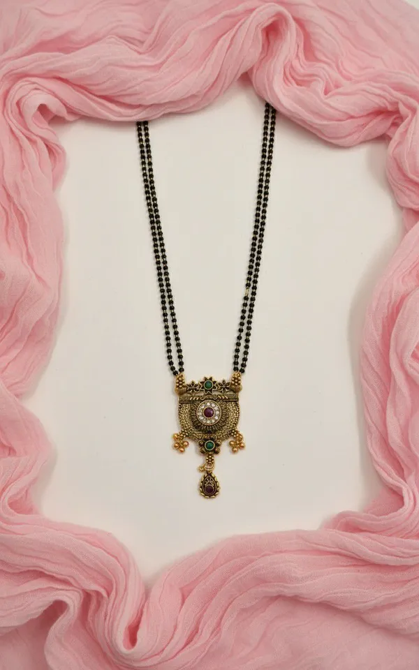 Gold_Tone_Black_Beaded_Stone_Pendant_Mangalsutra_For_Women