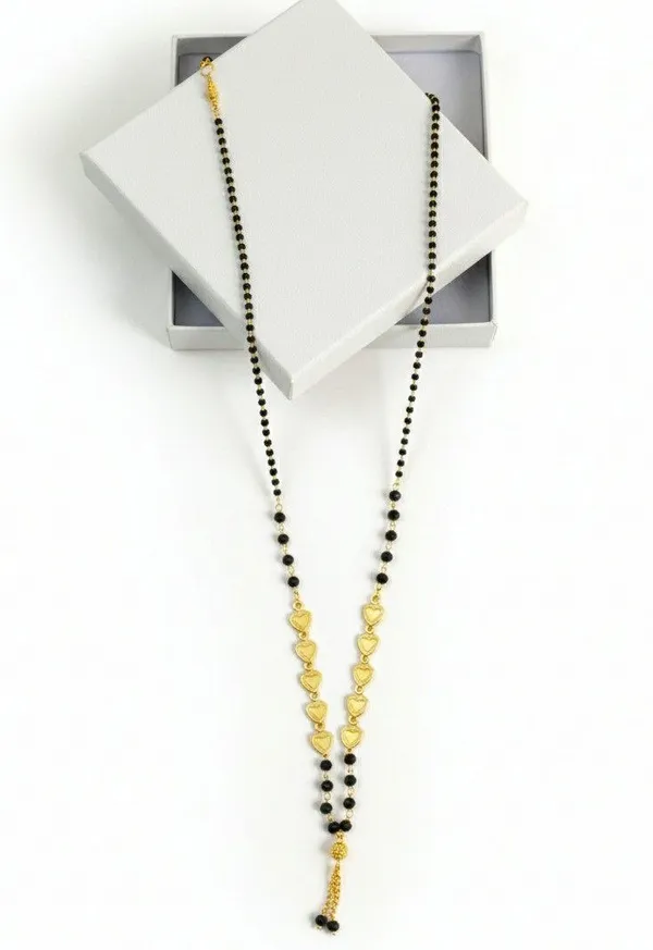 Gold_Tone_Black_Beaded_Heart_Motif_Mangalsutra_Necklace_For_Women