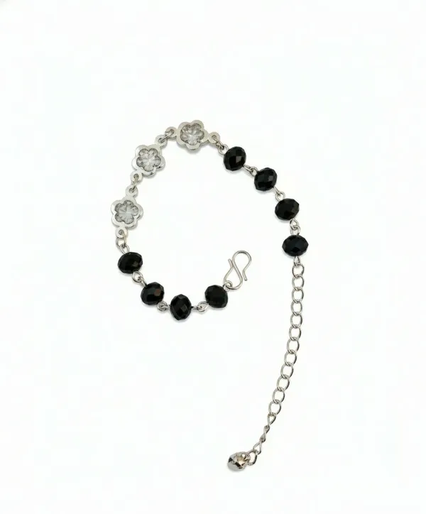 White_Black_Crystal_Beaded_Bracelet_For_Women