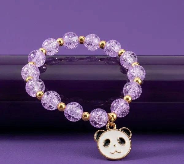 Purple_Beaded_Panda_Charm_Bracelet_For_Women