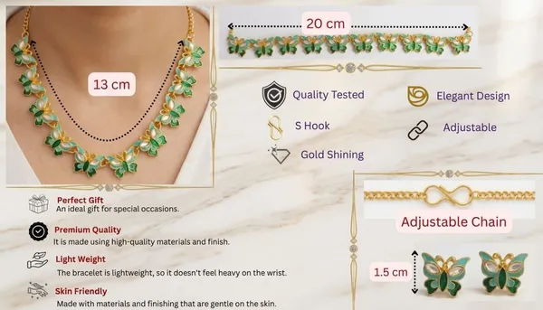 Green_Gold_Tone_Butterfly_Jewellery_Set_For_Women