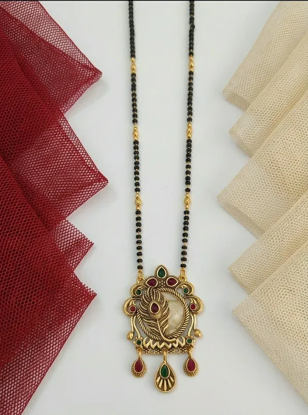 Black_Gold_Tone_Peacock_Pendant_Mangalsutra_Necklace_For_Women