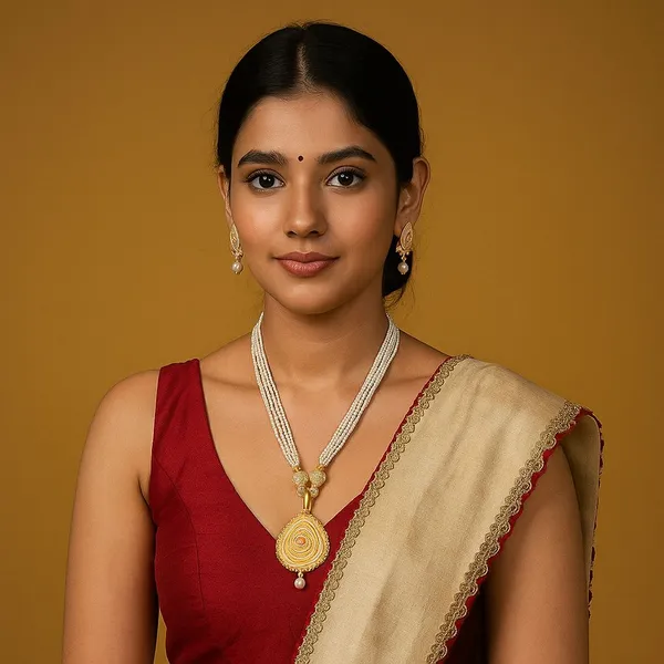 Gold_Tone_Pearl_Layered_Necklace_Set_For_Women