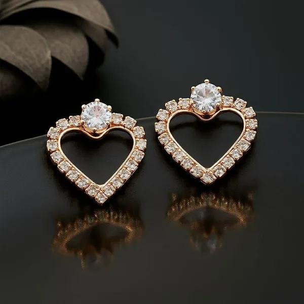 Gold_Tone_Heart_Stone_Stud_Earrings_For_Women