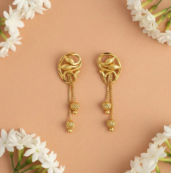 Gold_Tone_Layered_Chain_Drop_Earrings_For_Women