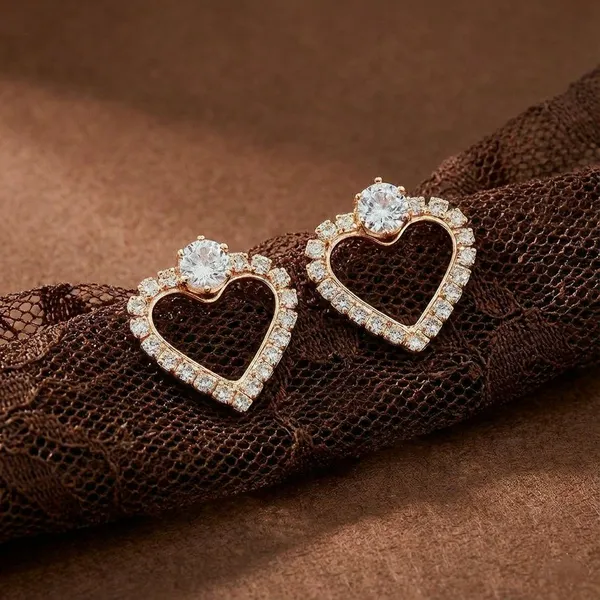 Gold_Tone_Heart_Stone_Stud_Earrings_For_Women