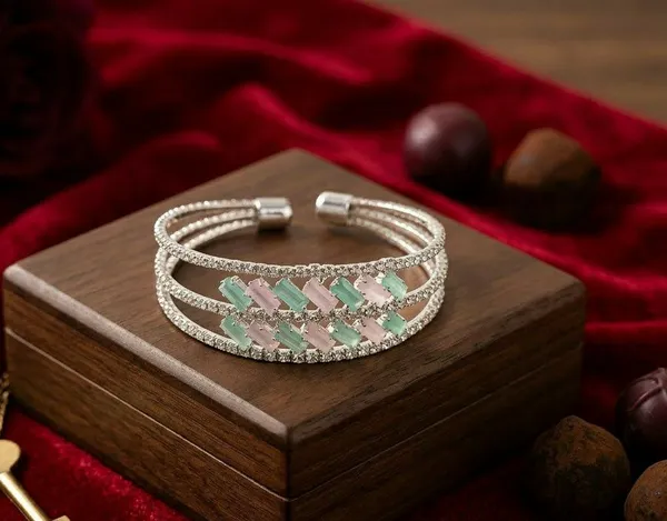 Silver_Tone_Stone_Studded_Open_Cuff_Bracelet_For_Women