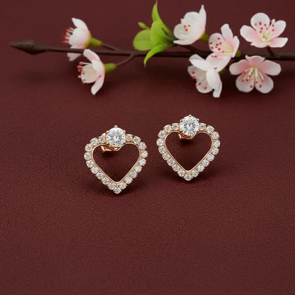 Gold_Tone_Heart_Stone_Stud_Earrings_For_Women