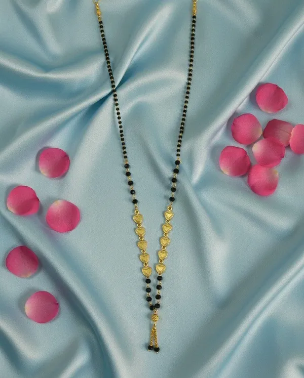Gold_Tone_Black_Beaded_Heart_Motif_Mangalsutra_Necklace_For_Women