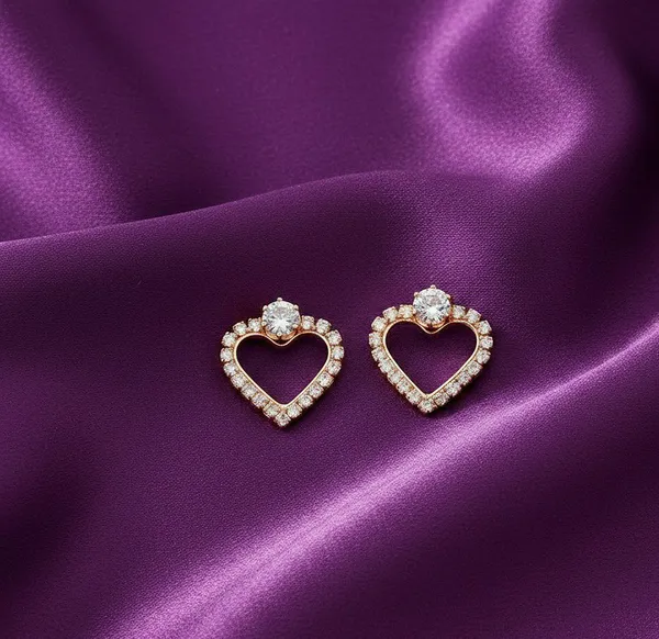 Gold_Tone_Heart_Stone_Stud_Earrings_For_Women
