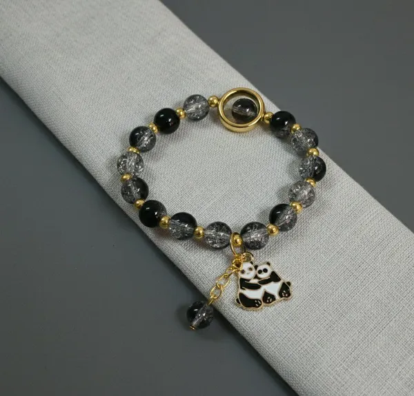 Black_Beaded_Panda_Charm_Bracelet_For_Women