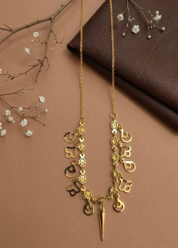 Gold_Tone_Charm_Collar_Necklace_For_Women