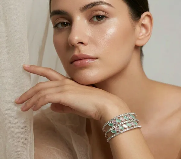 Silver_Tone_Stone_Studded_Open_Cuff_Bracelet_For_Women