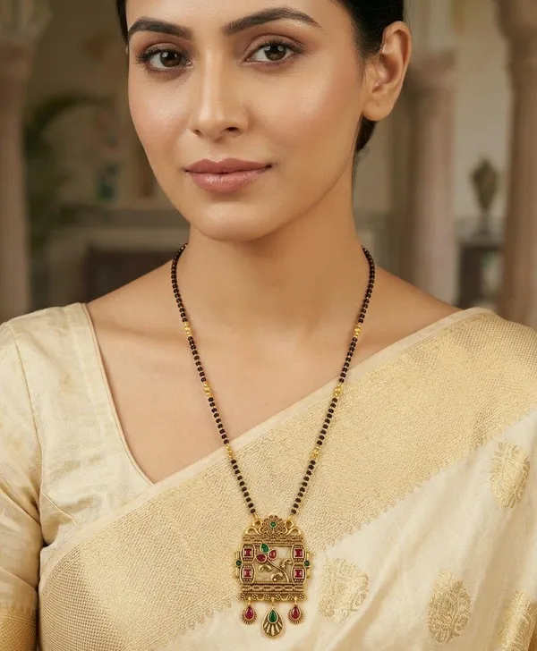 Black_Beaded_Gold_Tone_Stone_Mangalsutra_Necklace_For_Women