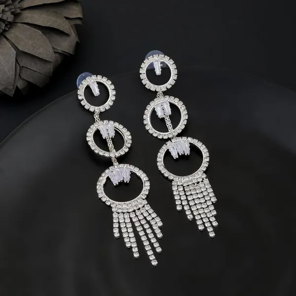 Silver_Tone_Rhinestone_Multi_Tier_Drop_Earrings_For_Women