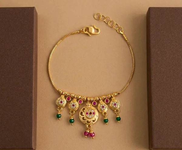 Gold_Tone_Traditional_Motif_Necklace_For_Women