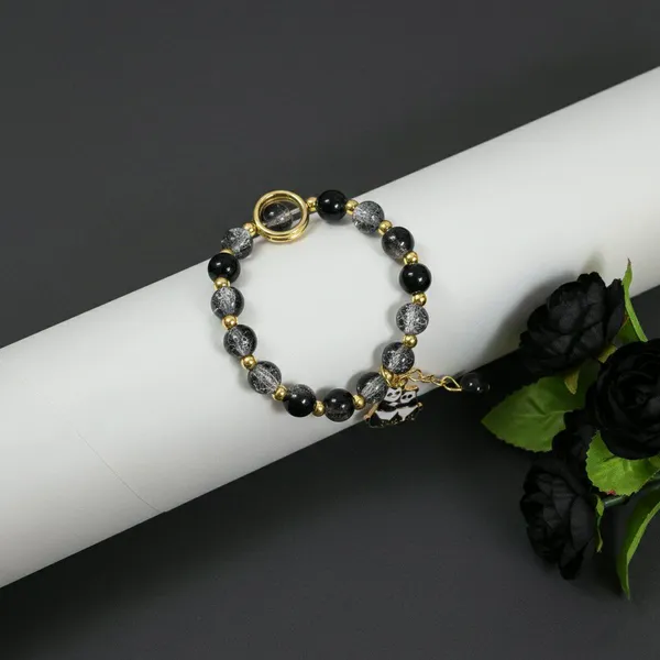 Black_Beaded_Panda_Charm_Bracelet_For_Women
