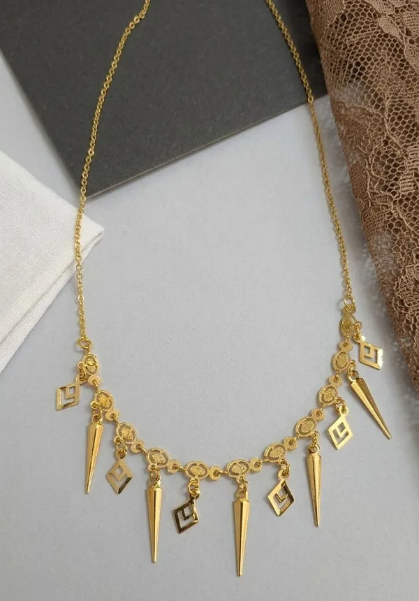 Gold_Tone_Geometric_Charm_Statement_Necklace_For_Women