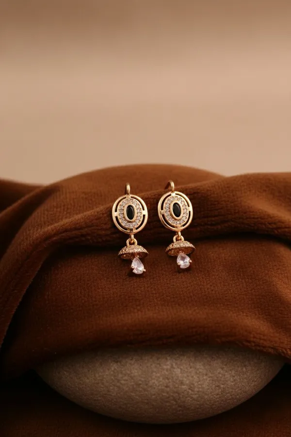 Gold_Tone_Green_Stone_Circular_Jhumka_Earrings_For_Women