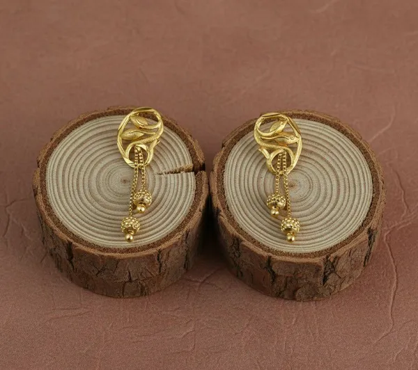 Gold_Tone_Layered_Chain_Drop_Earrings_For_Women