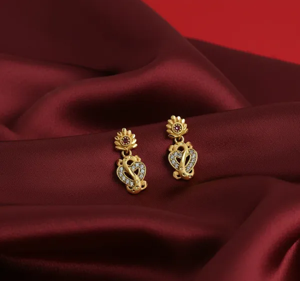 Gold_Tone_Floral_Stone_Studded_Drop_Earrings_For_Women