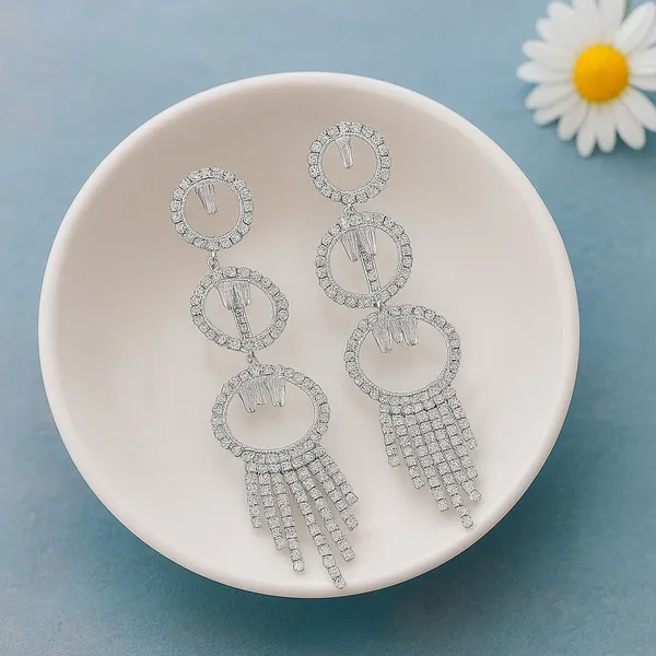 Silver_Tone_Rhinestone_Multi_Tier_Drop_Earrings_For_Women