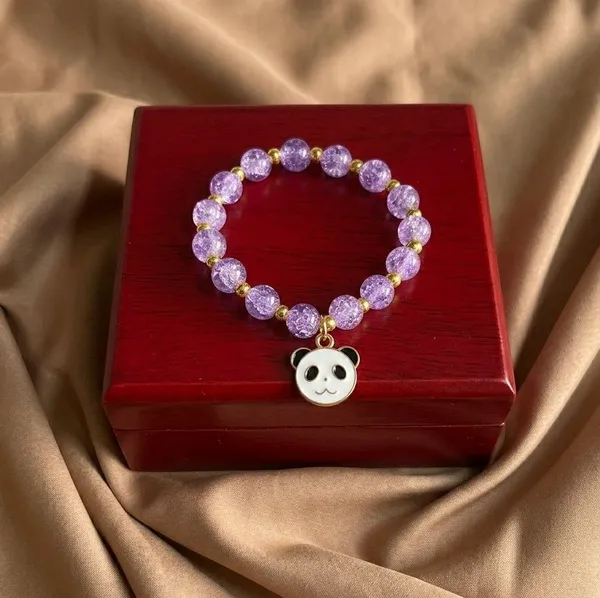 Purple_Beaded_Panda_Charm_Bracelet_For_Women