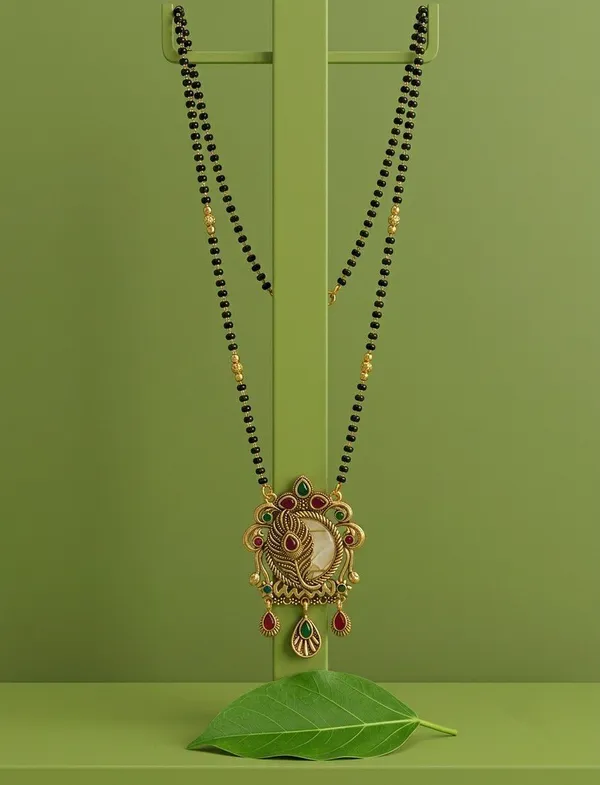 Black_Gold_Tone_Peacock_Pendant_Mangalsutra_Necklace_For_Women
