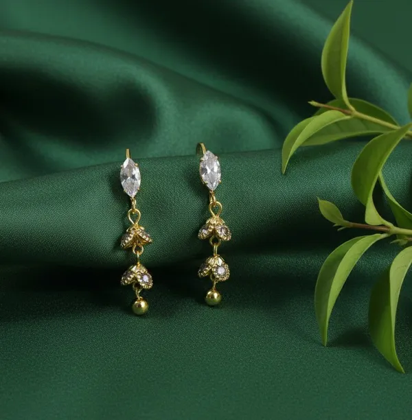 Gold_Tone_Marquise_Crystal_Floral_Drop_Earrings_For_Women