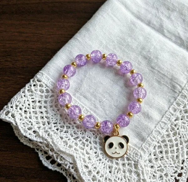 Purple_Beaded_Panda_Charm_Bracelet_For_Women