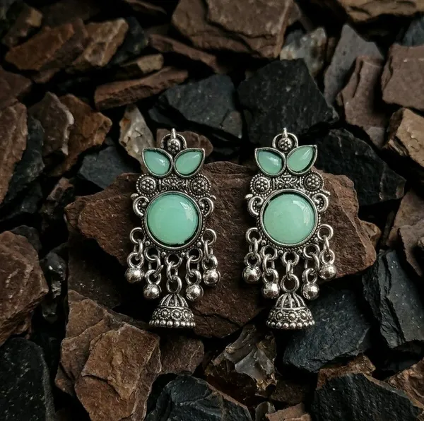 Green_Oxidised_Metal_Floral_Jhumka_Earrings_For_Women