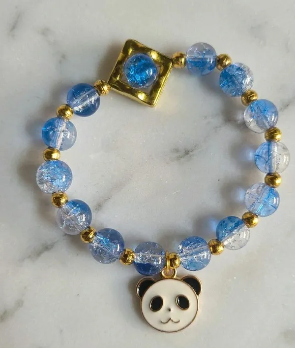 Blue_Beaded_Panda_Charm_Bracelet_For_Women