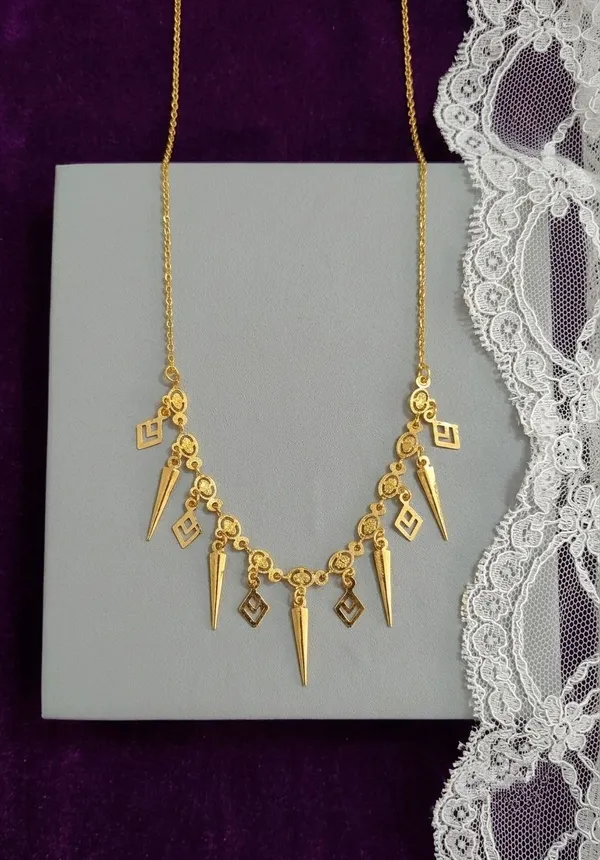 Gold_Tone_Geometric_Charm_Statement_Necklace_For_Women