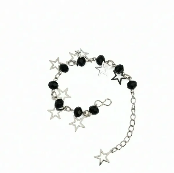 Black_Beaded_Star_Charm_Anklet_For_Women